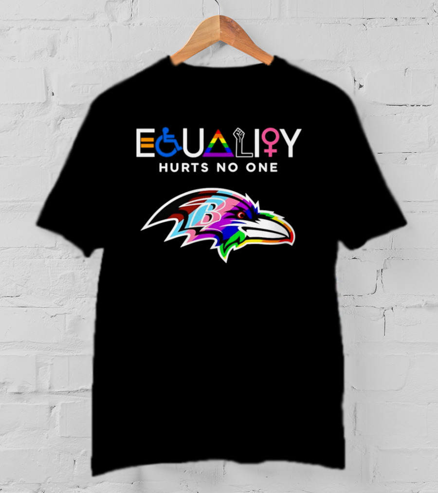 Baltimore Ravens Equality Hurts No One Inclusivity Pride T-Shirt