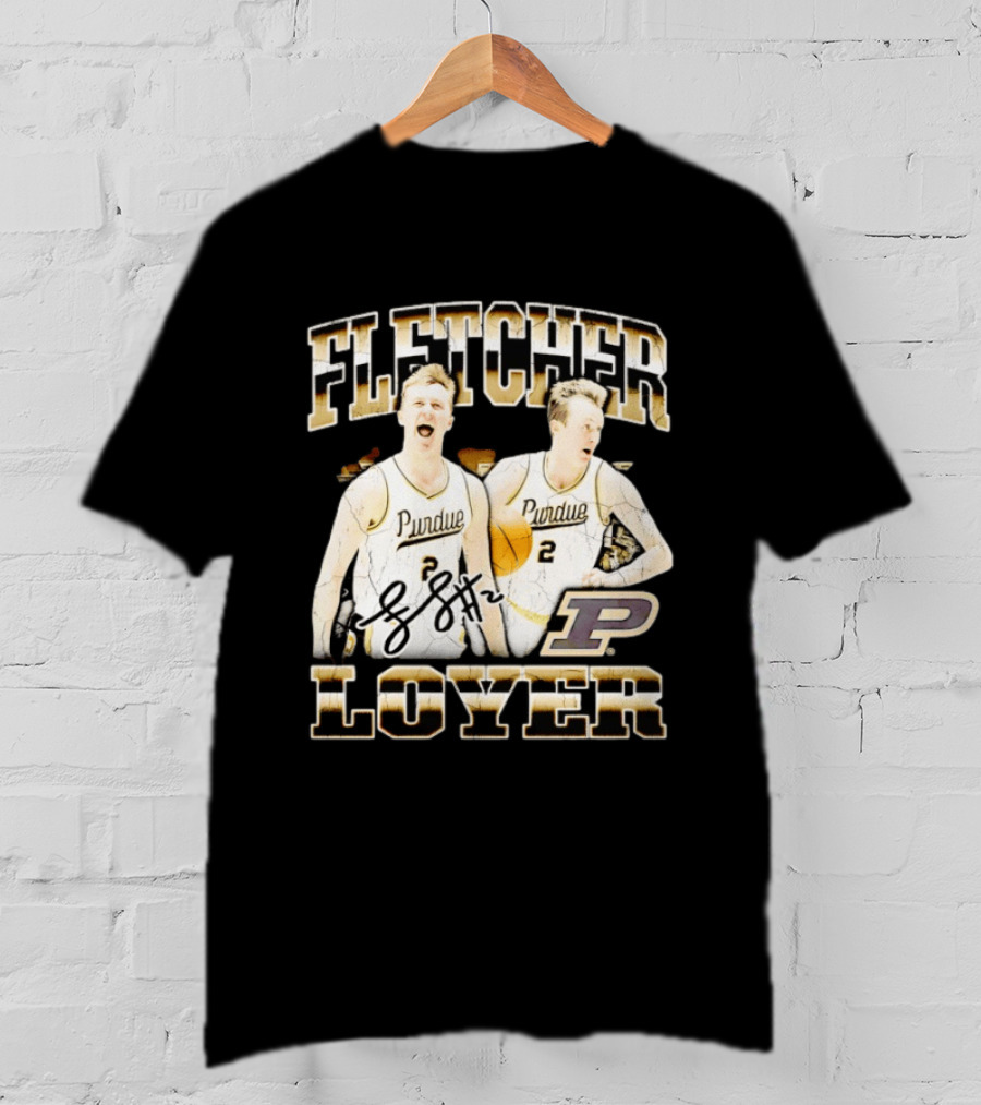 Purdue Boilermakers Fletcher Loyer Basketball Number 2 Signature T-Shirt