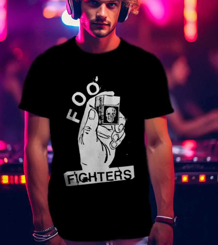 Foo Fighters Hand Holding Lighter Image Choose Your Colour T-Shirt