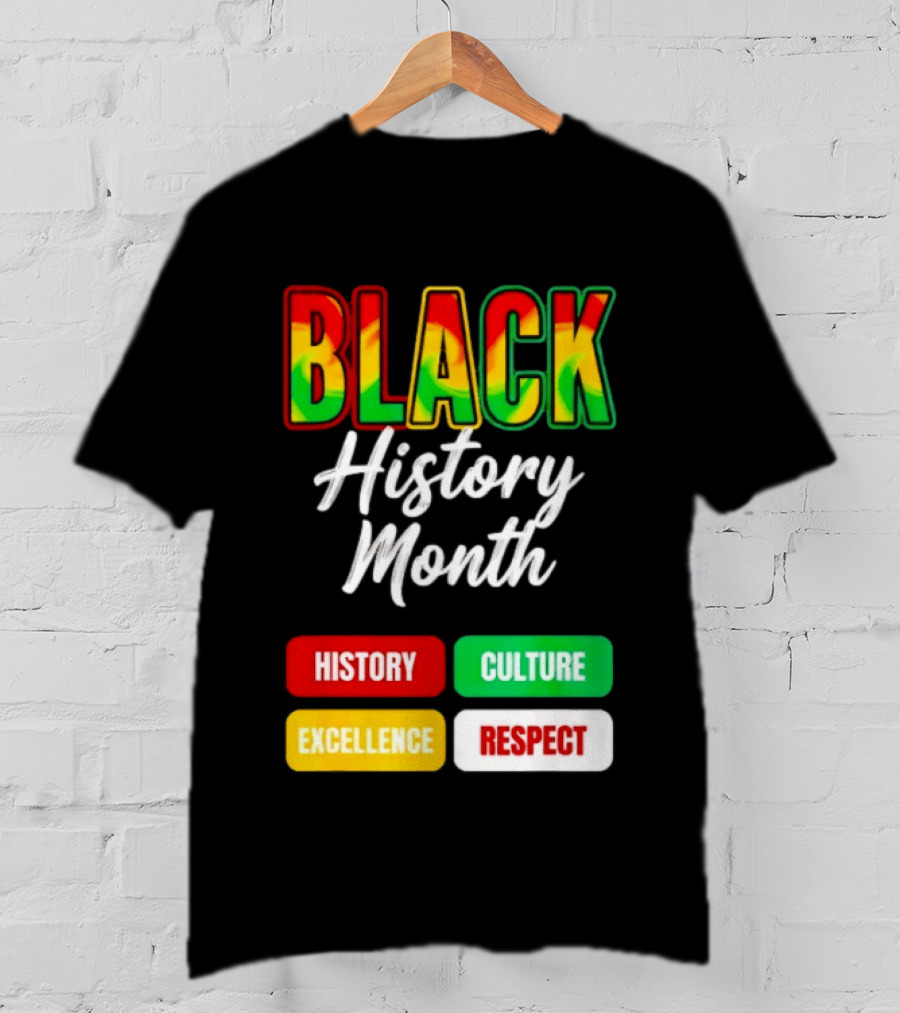 BLACK History Month History Culture Excellence Respect T-Shirt