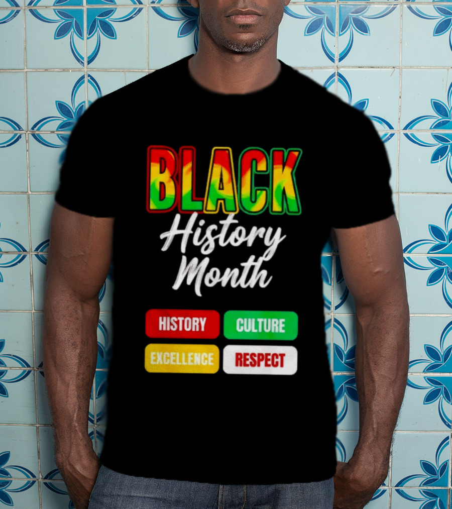 BLACK History Month History Culture Excellence Respect T-Shirt
