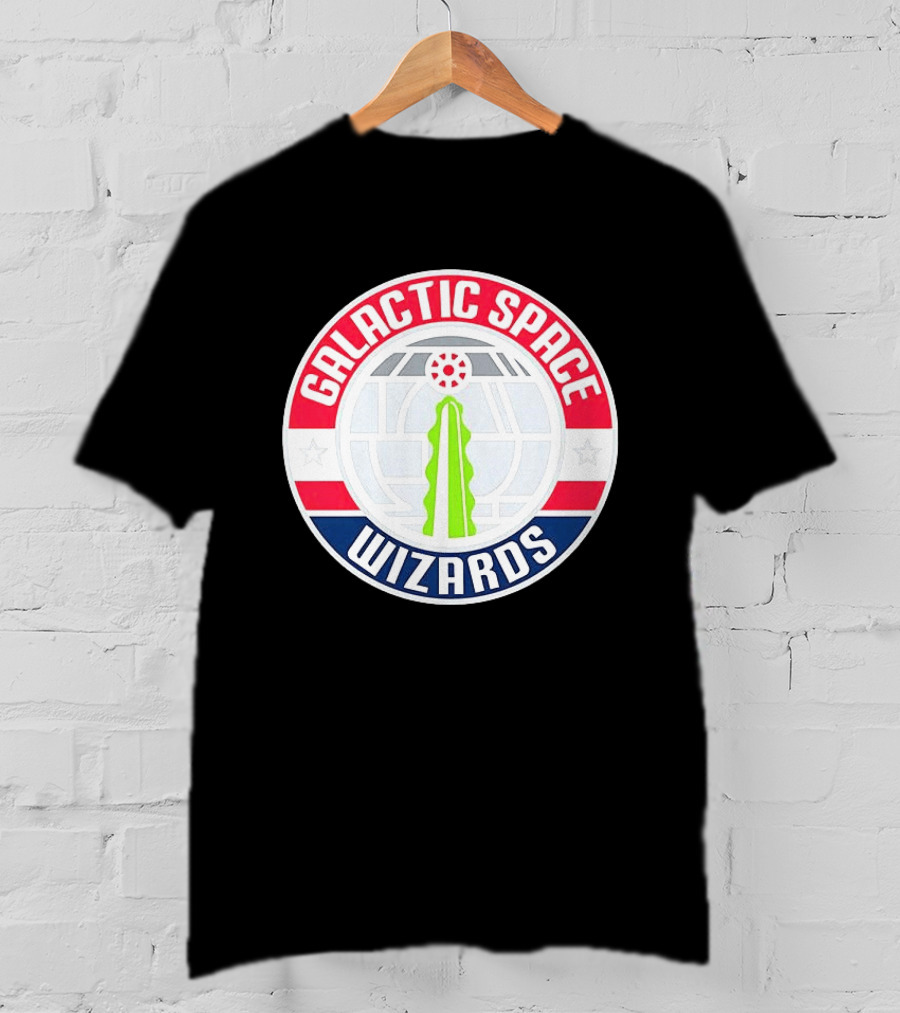 Galactic Space Wizards Iconic Sci Fi Emblem Magic Force Motif T-Shirt