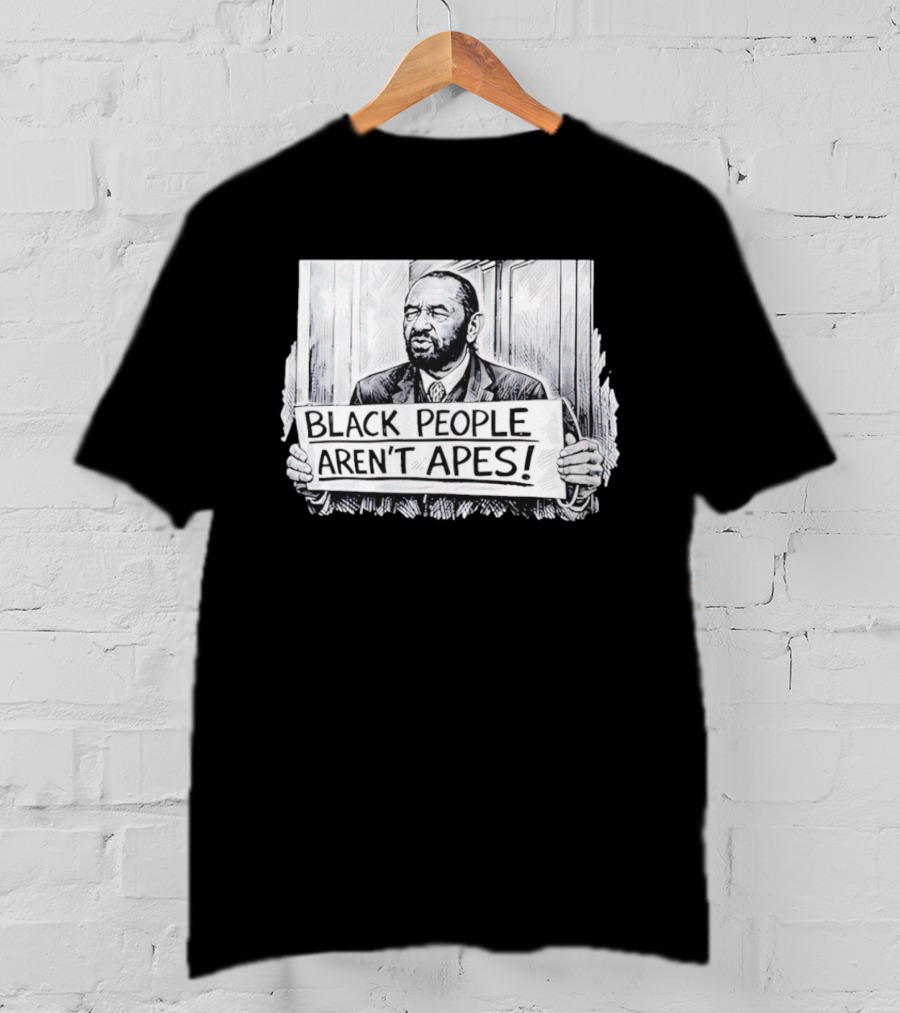 Black People Aren't Apes Black Men And Holding Sign Sketch T-Shirt