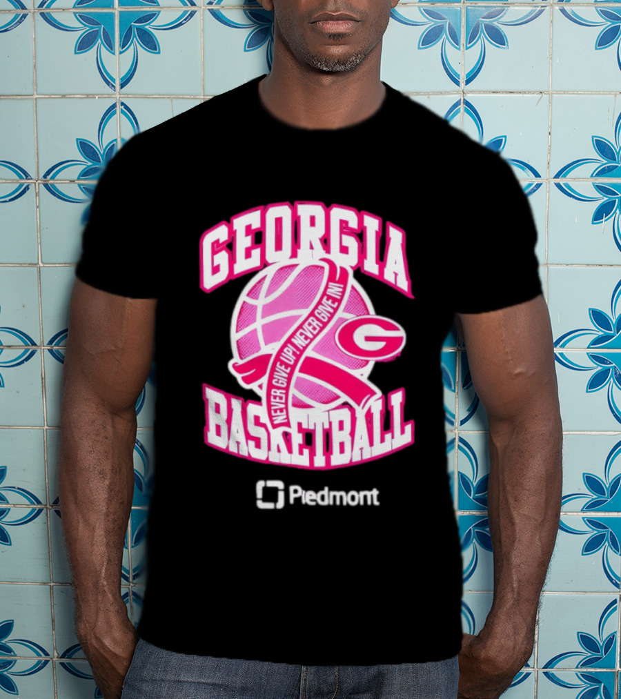 Georgia Bulldogs Never Give Up Never Give In Women's Basketball T-Shirt