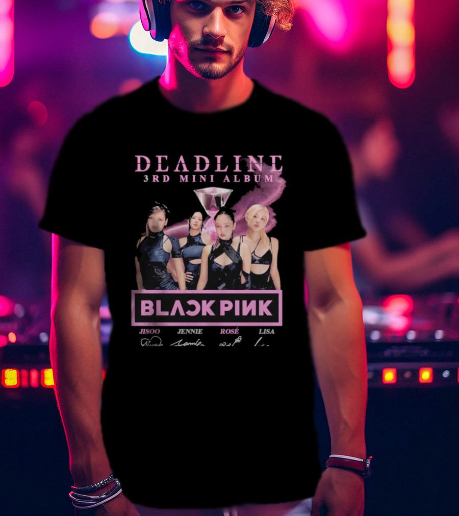 BlackPink Deadline 3rd Mini Album Jisoo Jennie Rosé Lisa T-Shirt