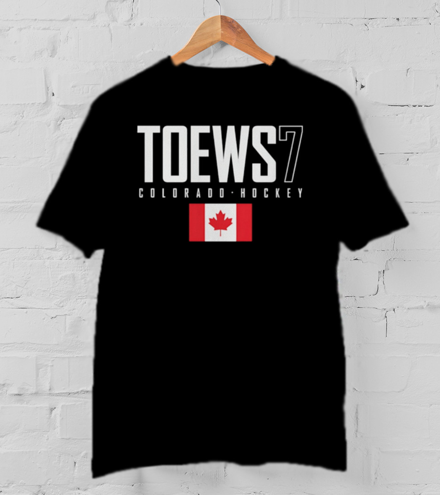 Toews 7 Colorado Hockey Canada Flag T-Shirt