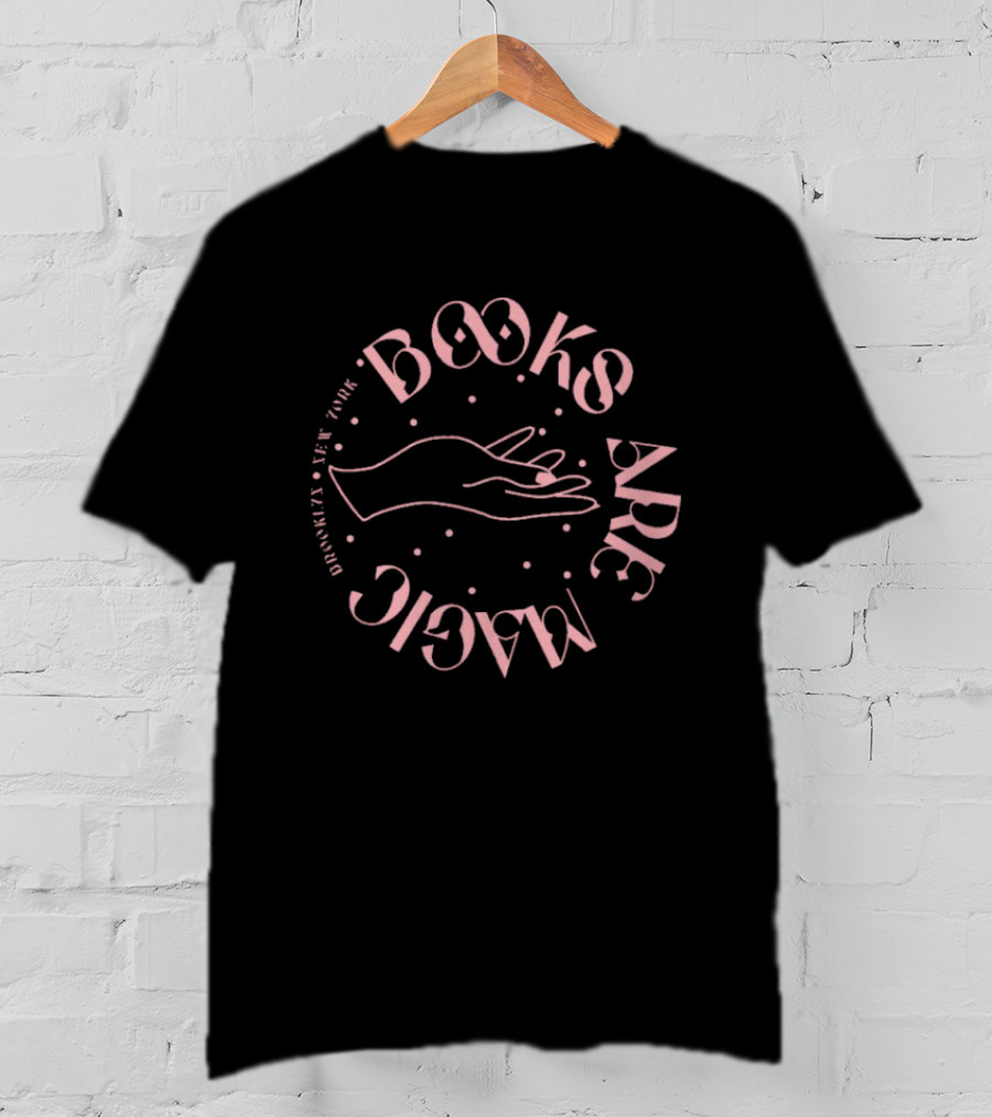 Books Are Magic Brooklyn New York Hand T-Shirt