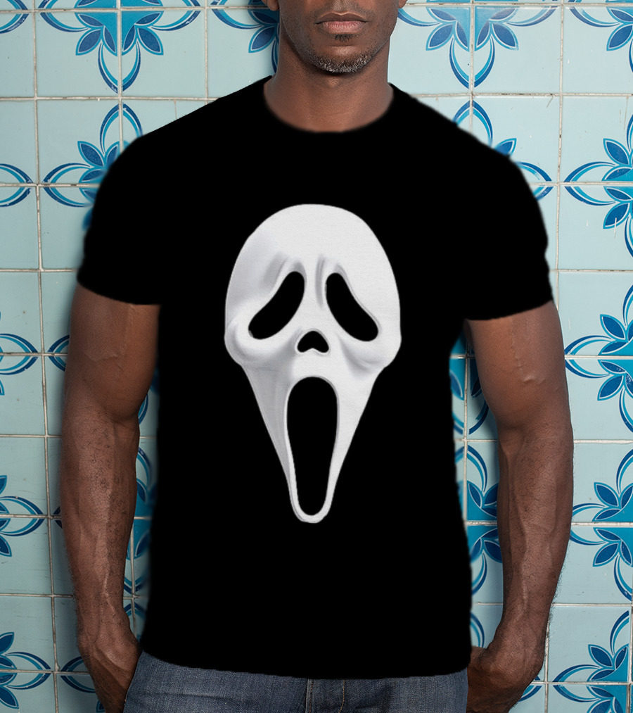 Ghost Face Scream Mask Iconic Horror Villain T-Shirt
