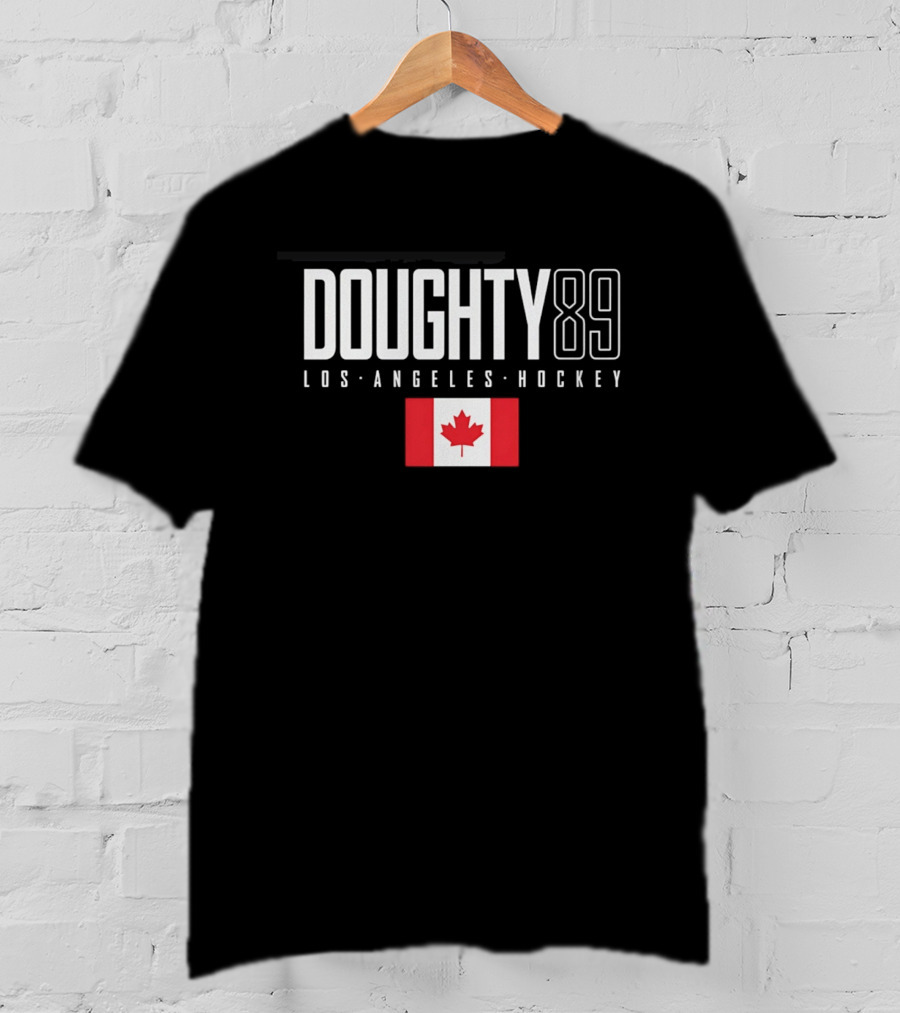 Doughty 89 Los Angeles Hockey Canada Flag T-Shirt