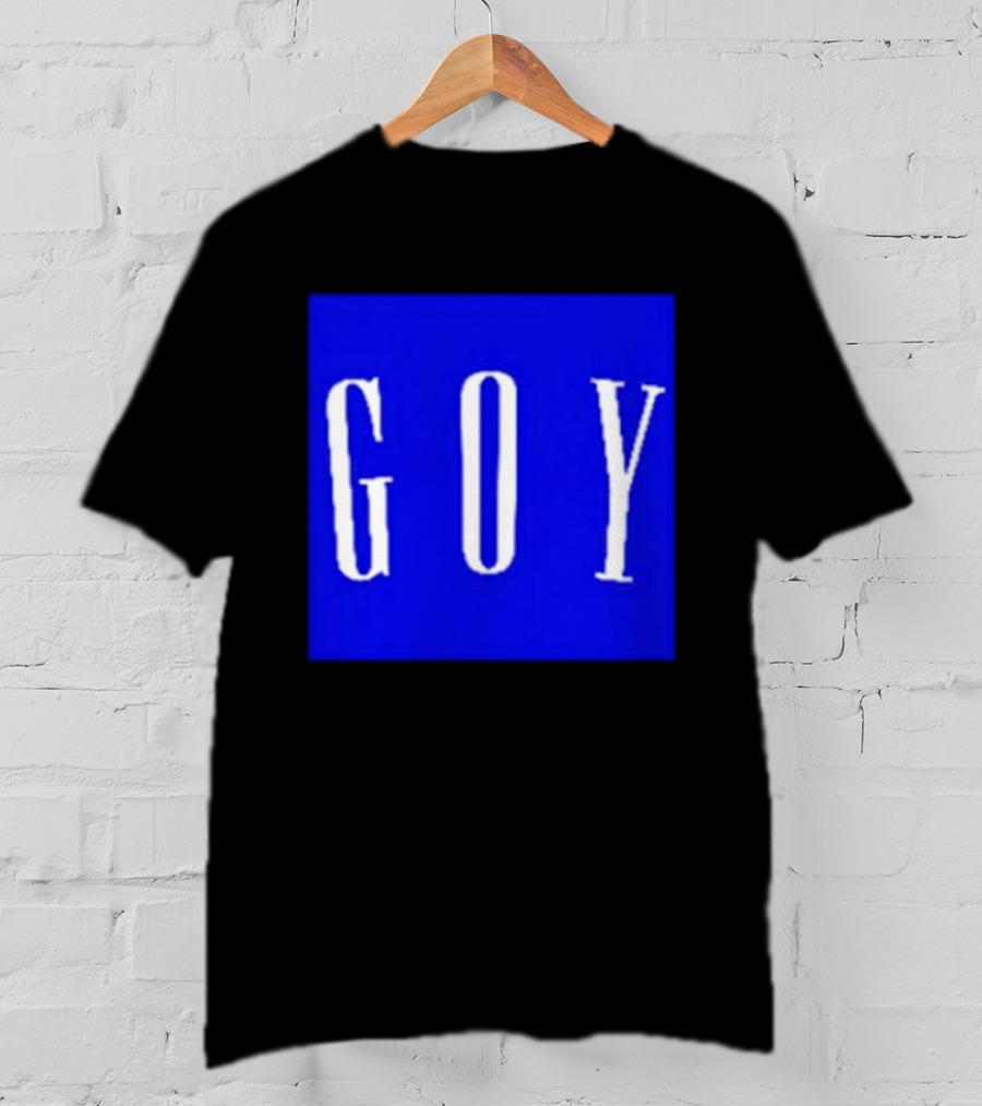 GOY Blue Bold Text Minimalist T-Shirt