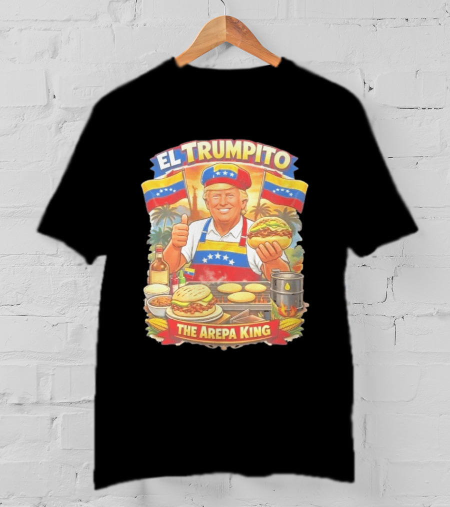 El Trumpito The Arepa King Venezuela Flag BBQ Cooking Image T-Shirt