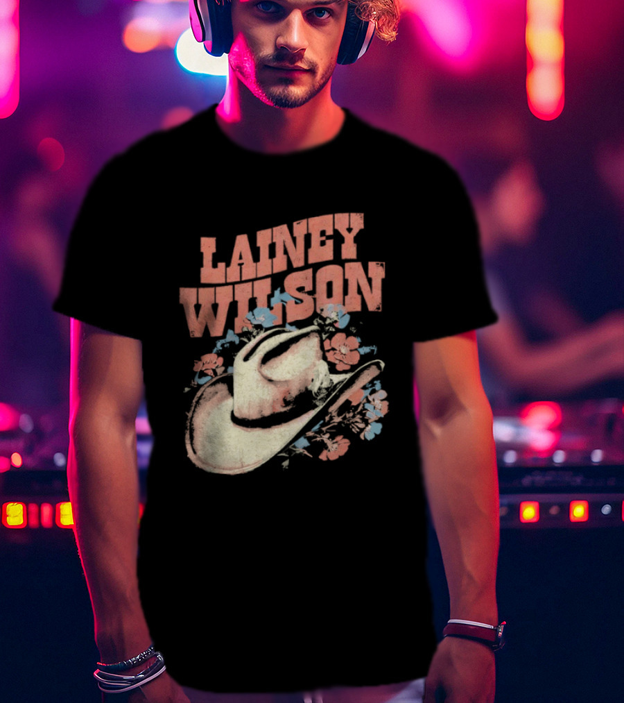 Lainey Wilson Country Music Western Hat Floral T-Shirt