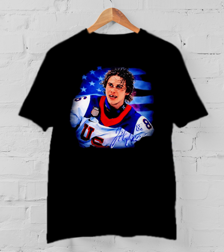 Jack Hughes US Flag Team USA Winter Olympics 2026 T-Shirt