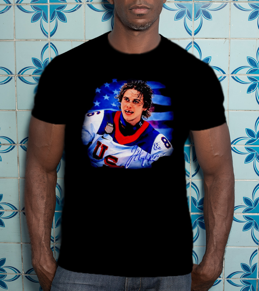 Jack Hughes US Flag Team USA Winter Olympics 2026 T-Shirt