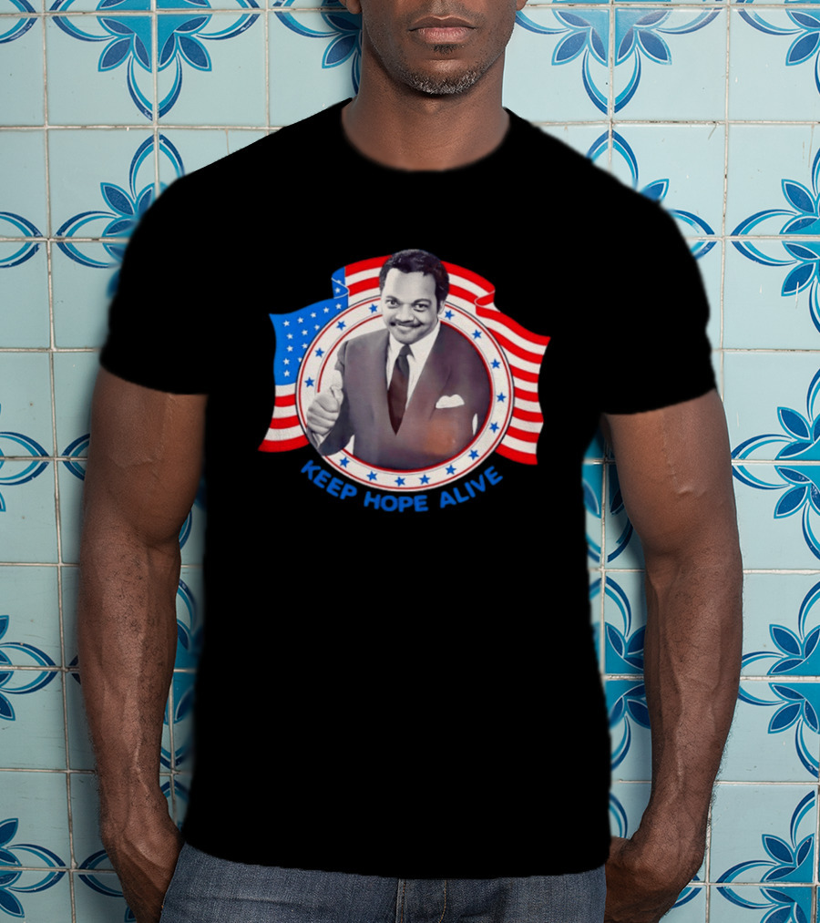 Jackson Jesse Keep Hope Alive Patriotic American Flag Stars T-Shirt