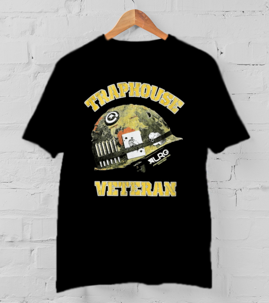 Traphouse Veteran LRG Military Helmet Playing Card Bullet T-Shirt