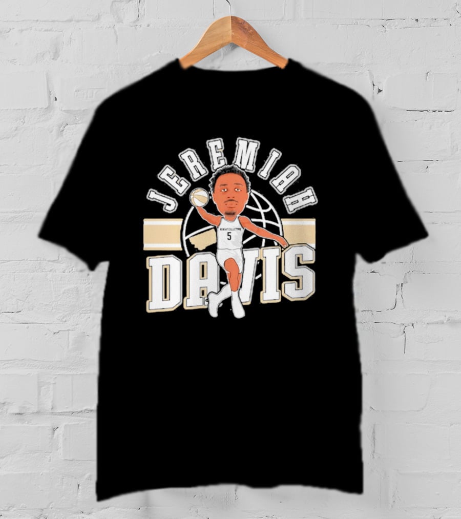 Jeremiah Davis Basketball Caricature Montana State Bobcats '26 T-Shirt