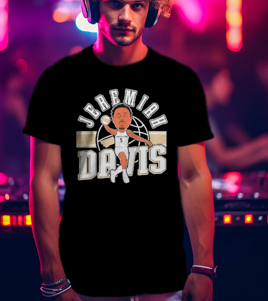 Jeremiah Davis Basketball Caricature Montana State Bobcats '26 T-Shirt