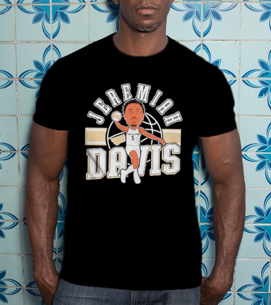 Jeremiah Davis Basketball Caricature Montana State Bobcats '26 T-Shirt