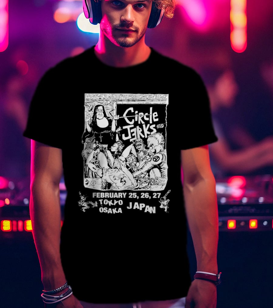Circle Jerks Tokyo Osaka Japan Tour February 25 26 27 Classroom 2026 T-Shirt