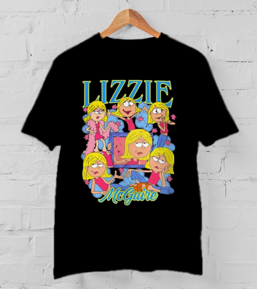 Lizzie McGuire Cartoon Characters Graphic Featuring Lizzie T-Shirt