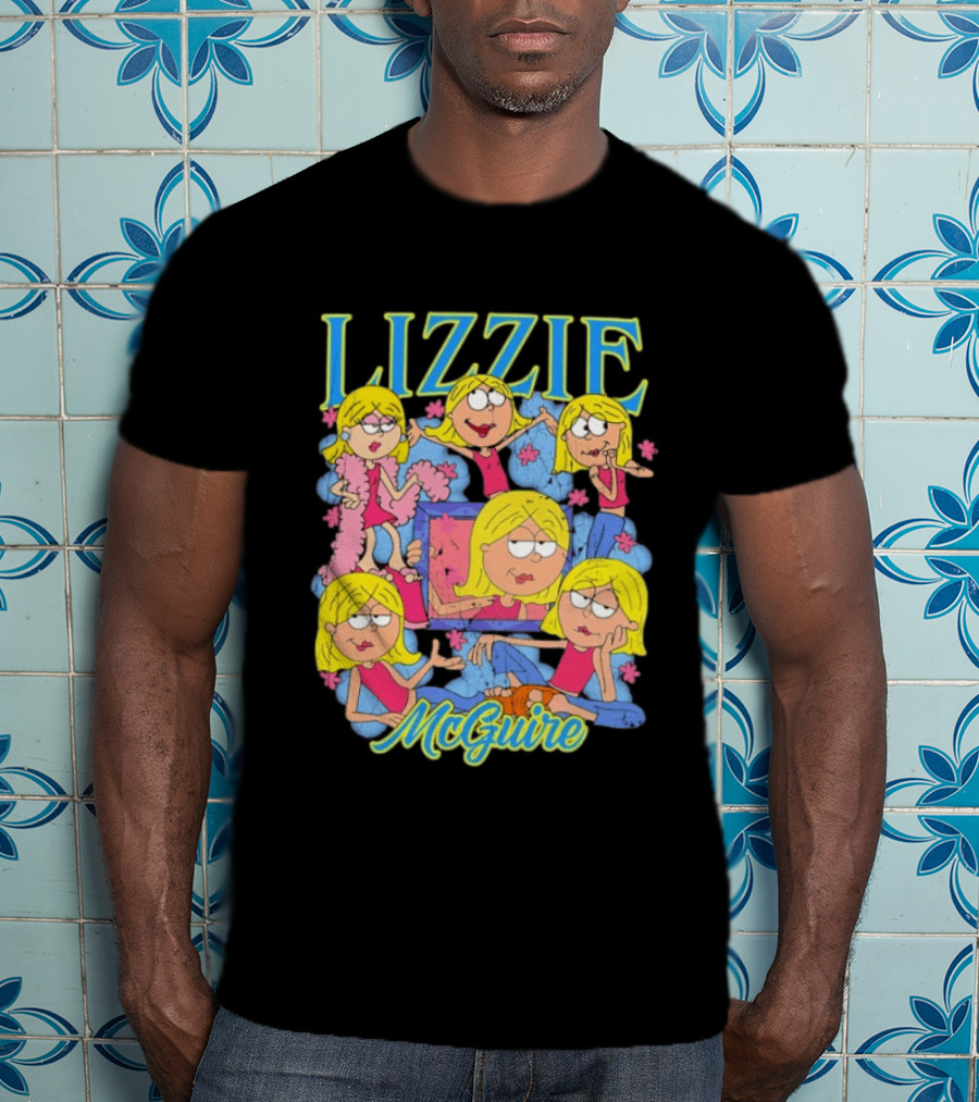 Lizzie McGuire Cartoon Characters Graphic Featuring Lizzie T-Shirt