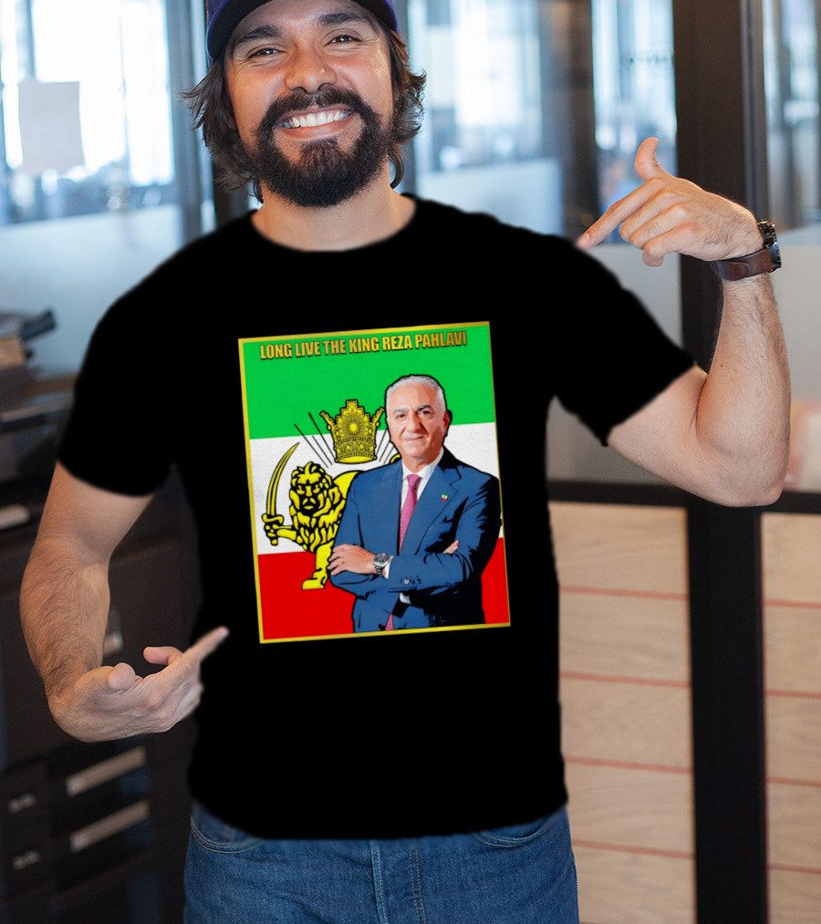 Long Live The King Reza Pahlavi Iranian Flag Lion T-Shirt