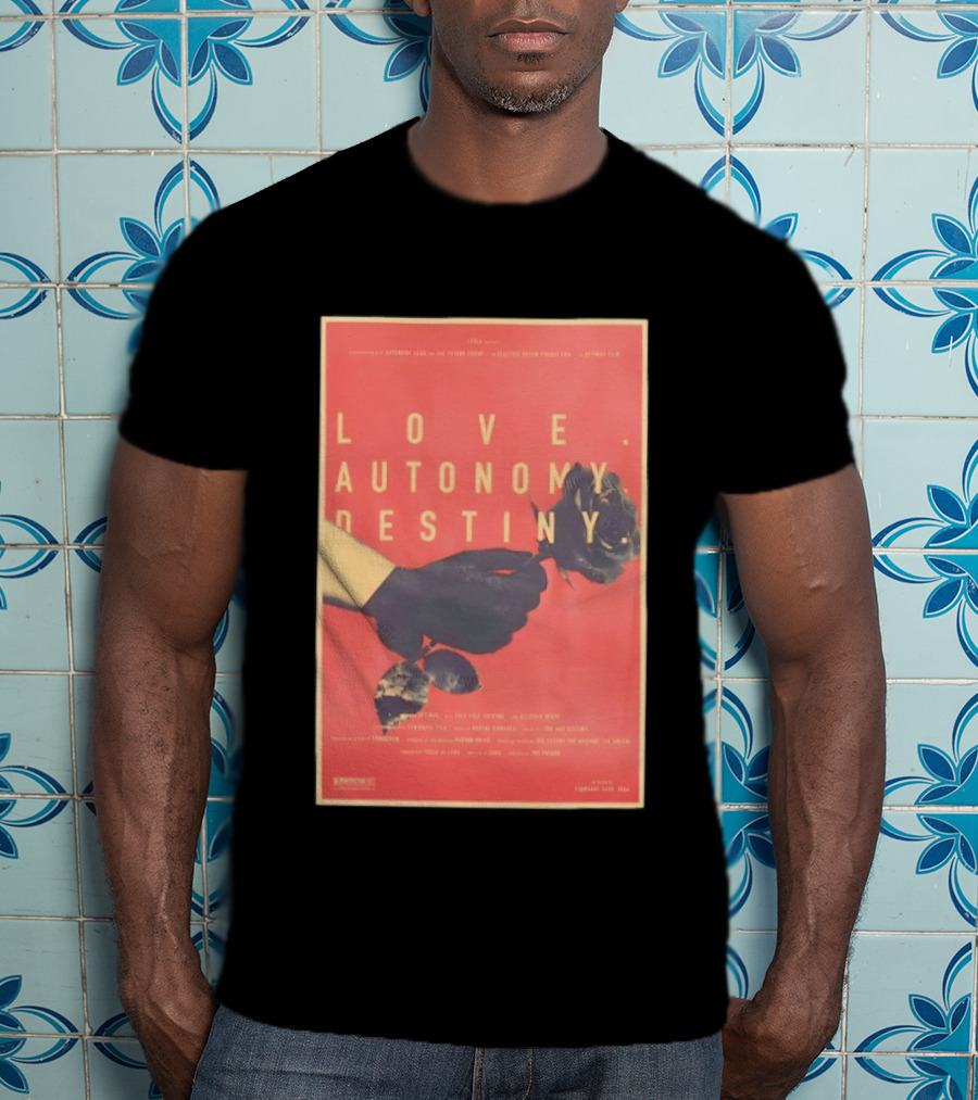 Love Autonomy Destiny Electric Dream Battery February 14th 2024 Hand Holding Flower T-Shirt