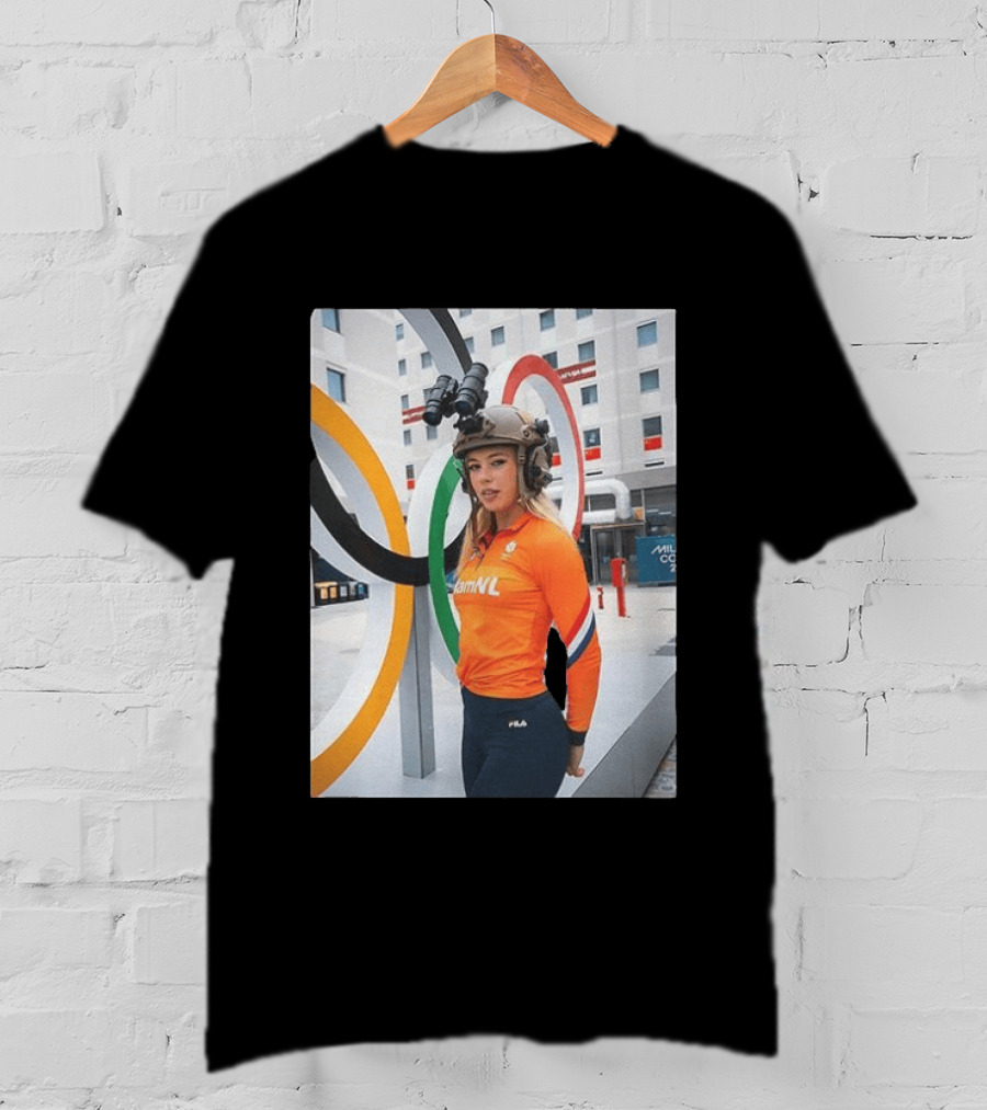Jutta Leerdam Night Vision Helmet Netherlands Olympic Athlete Fila T-Shirt