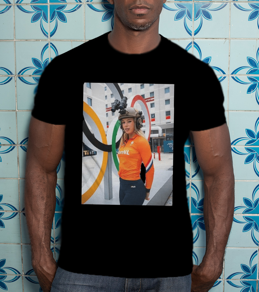 Jutta Leerdam Night Vision Helmet Netherlands Olympic Athlete Fila T-Shirt