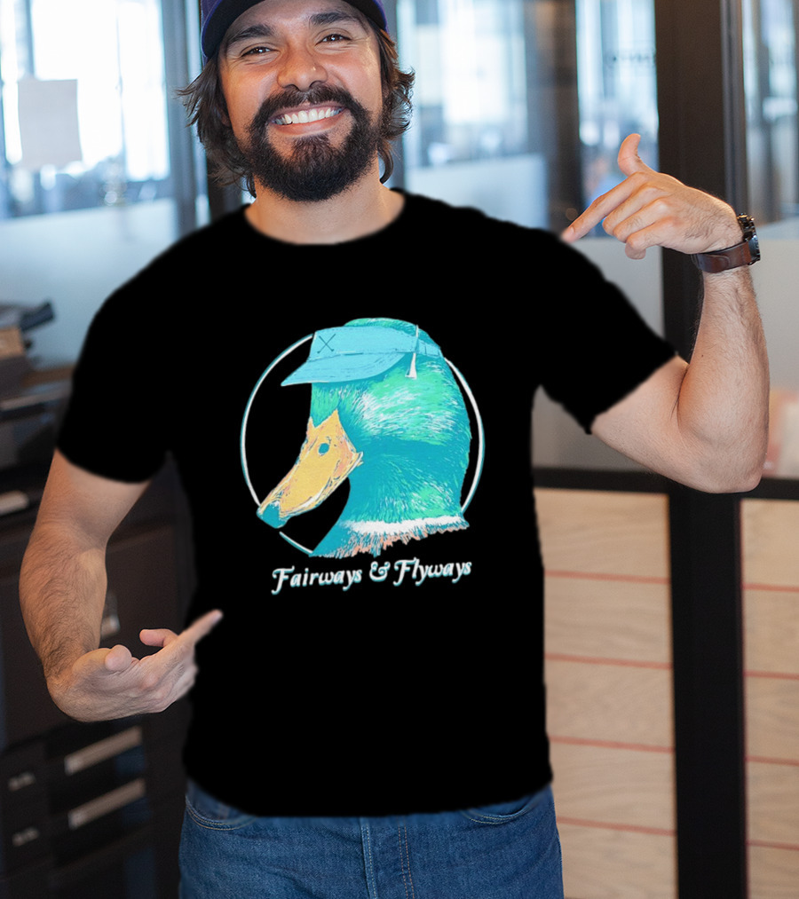 Fairways And Flyways Mallard Duck Head With Cap T-Shirt