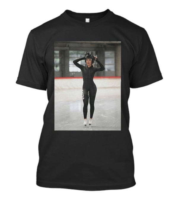 Jutta Leerdam Speed Skating Night Vision Helmet And Suit Ice Rink T-Shirt