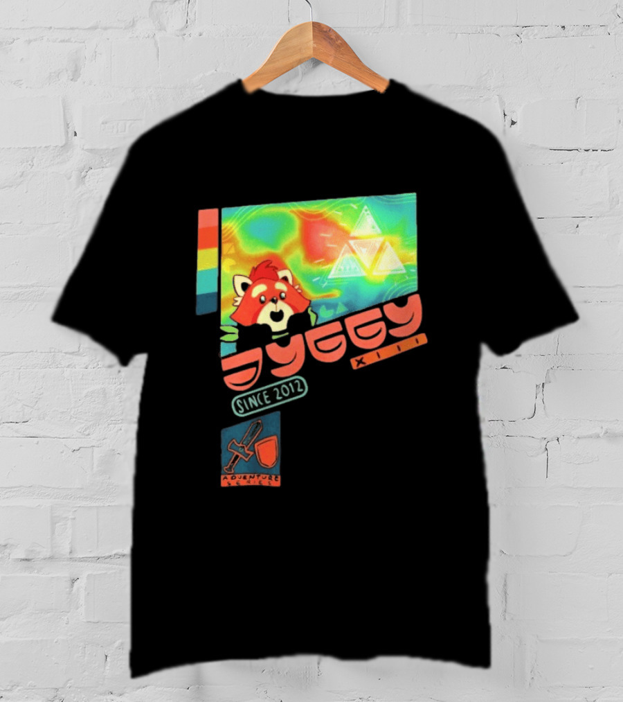 Jyggy Adventuring Since 2012 Red Panda Adventure Seeker Triangles T-Shirt