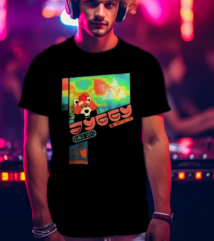Jyggy Adventuring Since 2012 Red Panda Adventure Seeker Triangles T-Shirt