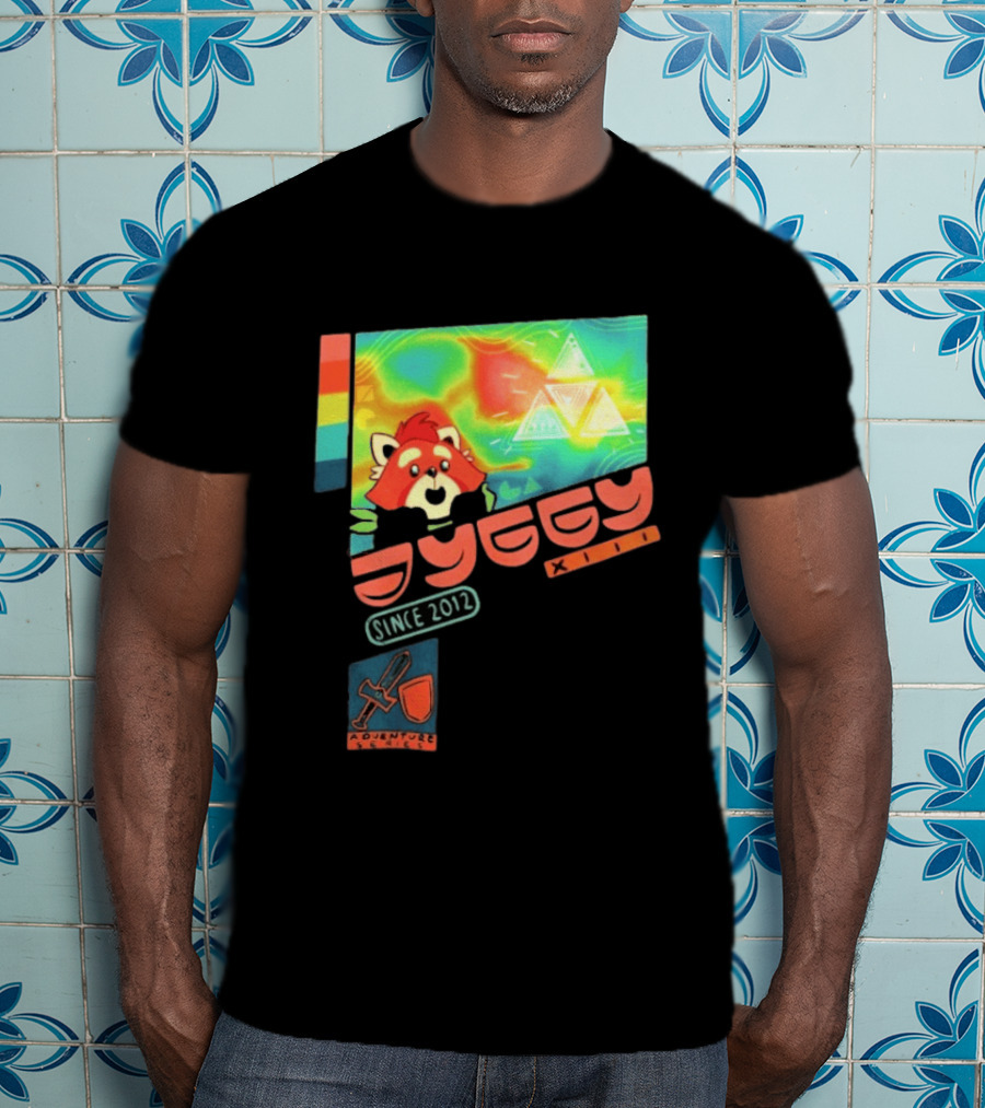 Jyggy Adventuring Since 2012 Red Panda Adventure Seeker Triangles T-Shirt