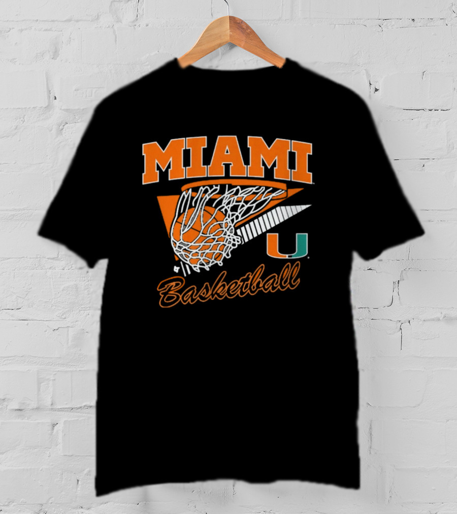 Miami Basketball U Basketball Swish T-Shirt