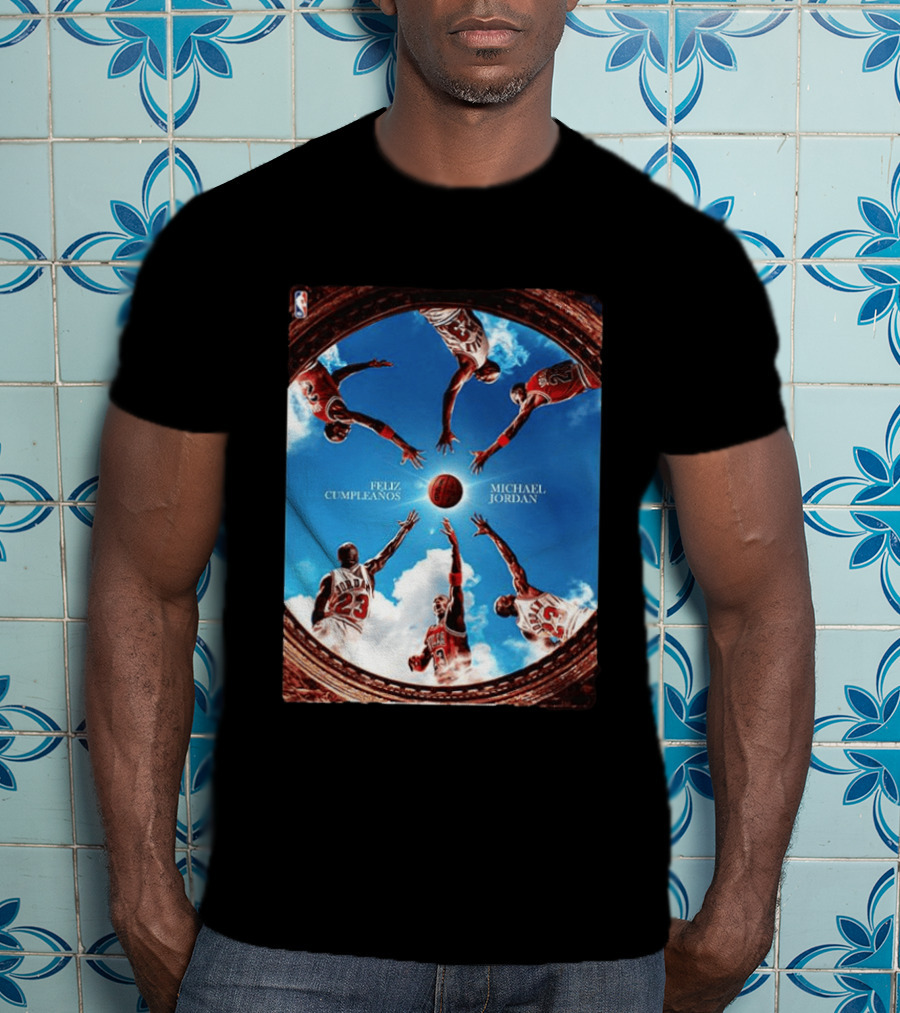 Feliz Cumpleaños Michael Jordan Basketball Reach Sky 23 T-Shirt
