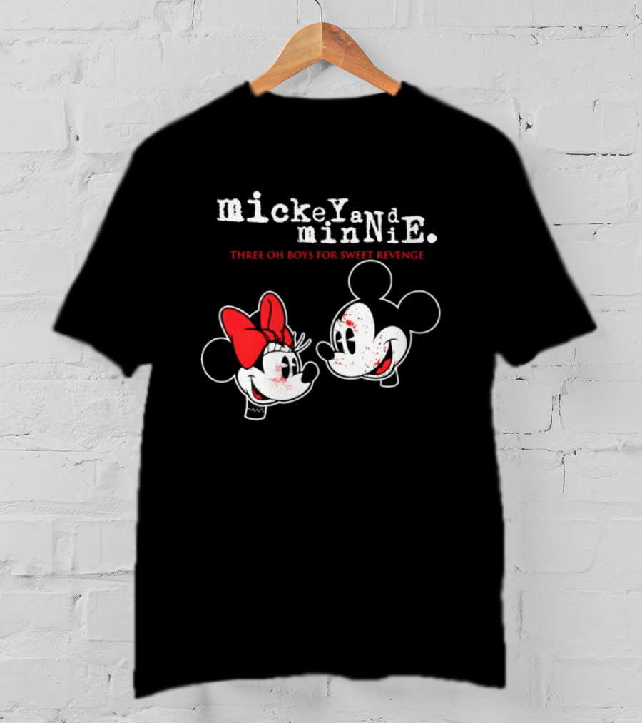 Mickey And Minnie Mouse Three Oh Boys For Sweet Revenge T-Shirt