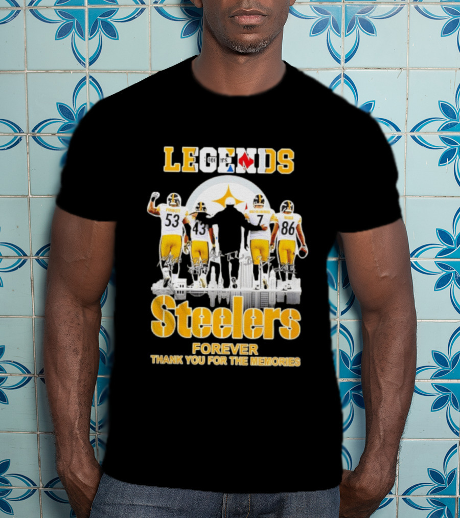 Steelers Legends Forever Thank You For The Memories City Skyline T-Shirt