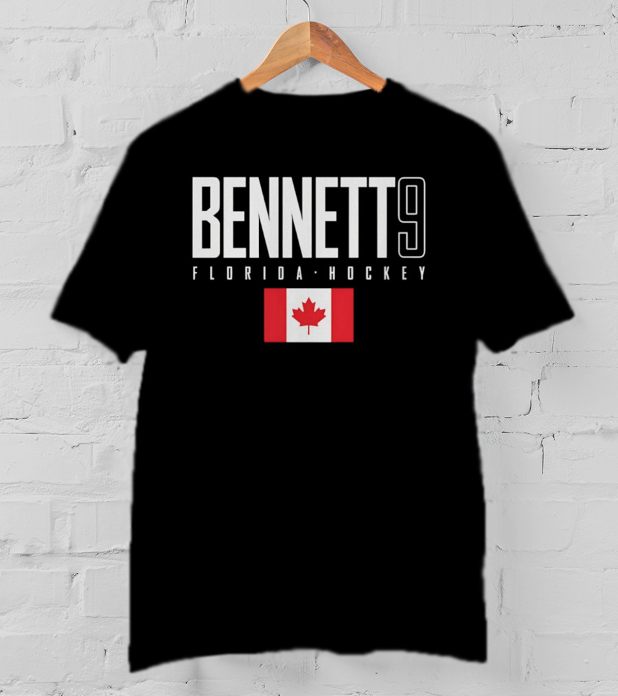 Bennett 9 Florida Hockey Canada Flag T-Shirt