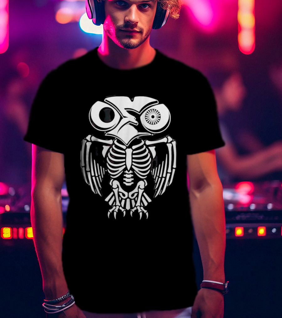 One Eyed Owl Skeleton Band T-Shirt