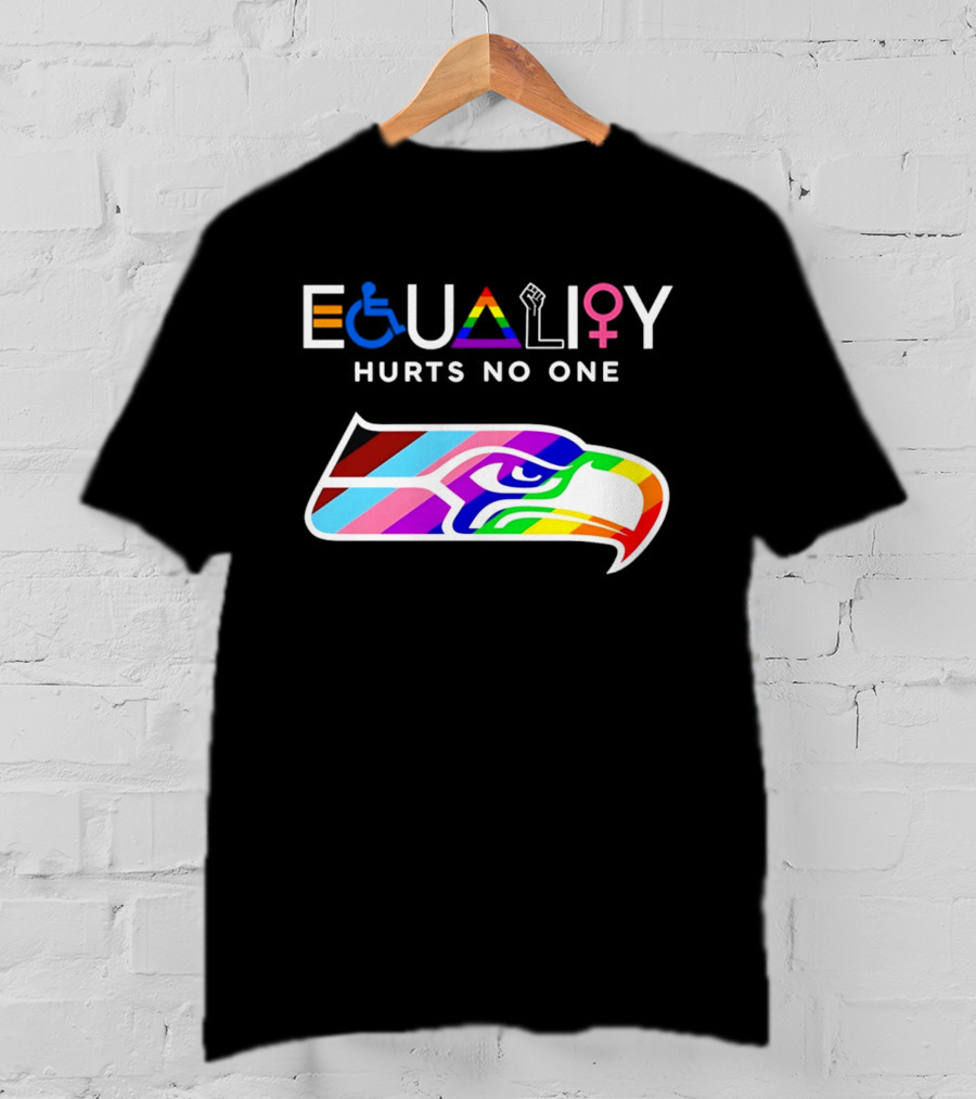Seattle Seahawks Equality Hurts No One Inclusive Pride T-Shirt