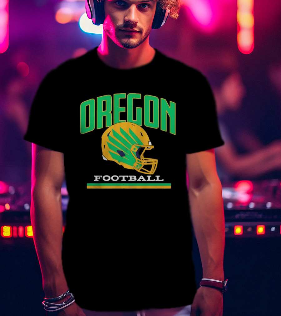 Oregon Ducks Football Team Helmet T-Shirt