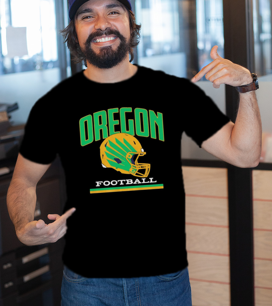 Oregon Ducks Football Team Helmet T-Shirt