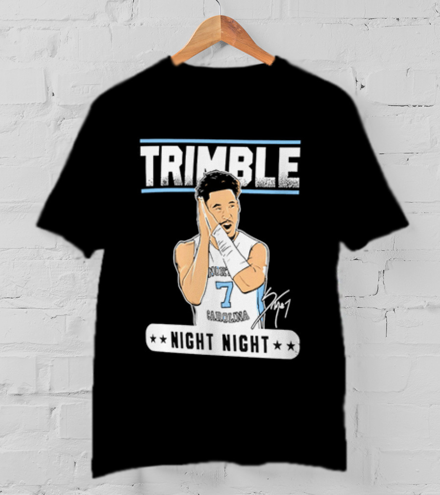 Seth Trimble North Carolina Tar Heels Basketball Tribute Night Night T-Shirt