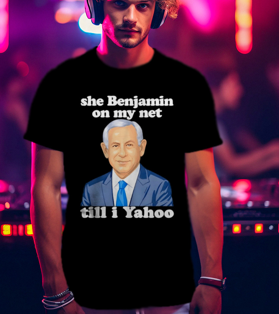 She Benjamin On My Net Till I Yahoo Cartoon Benjamin Portrait Blue Suit T-Shirt