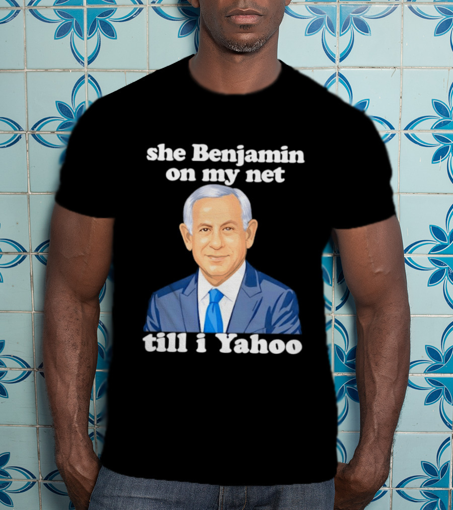 She Benjamin On My Net Till I Yahoo Cartoon Benjamin Portrait Blue Suit T-Shirt