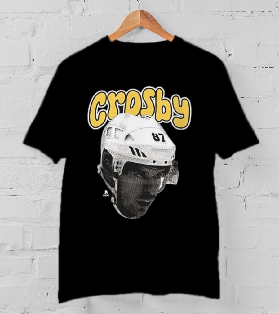 Sidney Crosby Pittsburgh Penguins Hockey 87 Big Face T-Shirt