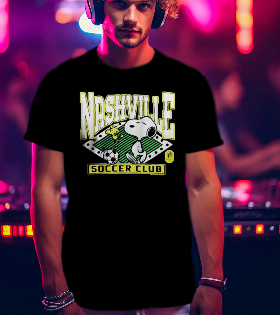 Nashville Soccer Club Snoopy Woodstock Peanuts Collaboration T-Shirt