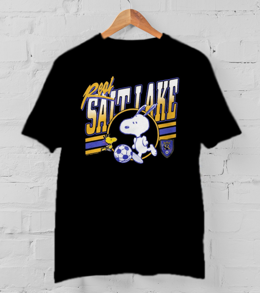 Real Salt Lake Snoopy Soccer Collaboration Peanuts Comic T-Shirt